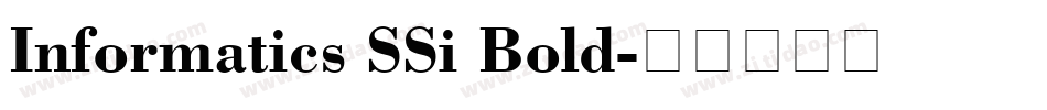 Informatics SSi Bold字体转换